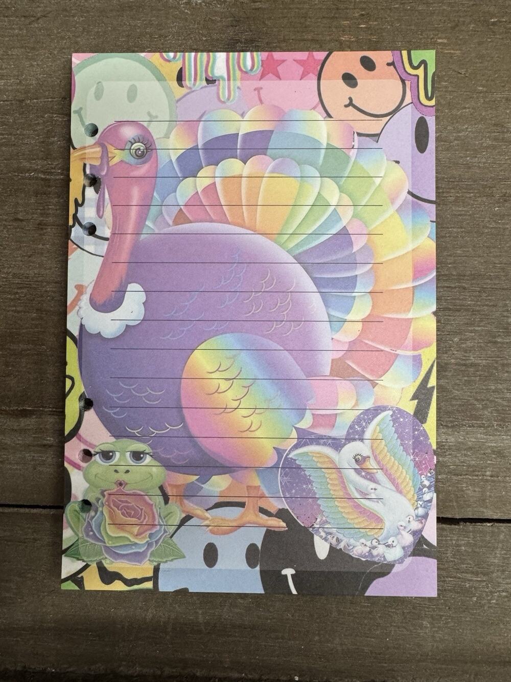 Lisa Frank Inspired Turkey Size A5 Refill Paper (50 Sheets)